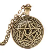 Кулон-амулет с цепочкой Лунная пентаграмма ALK328