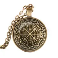 Кулон-амулет с цепочкой Компас Вегвизир ALK332