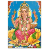 Магнит на холодильник Ганеш 7х10см, винил MI039