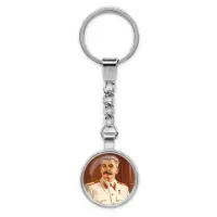 Брелок Сталин И.В., металл, цвет серебр. BKP019