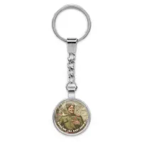 Брелок Дошли до Берлина!, металл, цвет серебр.