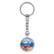 Брелок Крым это Россия, металл, цвет серебр. BKP024