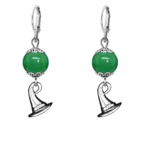 Серьги-амулеты Шляпа (магический дар), нефрит SE-MKA27-20