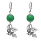 Серьги-амулеты Дракон (удача, могущество, успех), нефрит SE-MKA27-25
