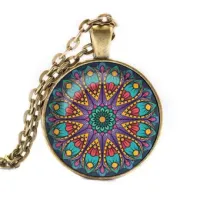 Кулон-амулет с цепочкой Мандала ALK012