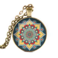 Кулон-амулет с цепочкой Мандала ALK015