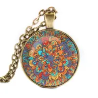 Кулон-амулет с цепочкой Мандала ALK019