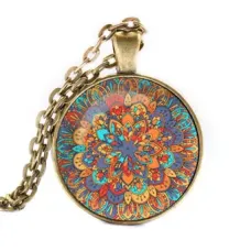 Кулон-амулет с цепочкой Мандала ALK019
