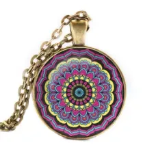 Кулон-амулет с цепочкой Мандала ALK020