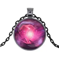 Черный кулон с цепочкой Магический кристалл ALK406