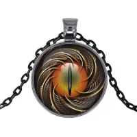 Черный кулон с цепочкой Глаз дракона ALK424