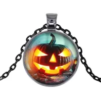 Черный кулон с цепочкой Тыква ALK427