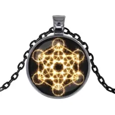 Черный кулон с цепочкой Магический куб ALK435