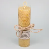 Свеча из вощины с травой Календула 13х3,5см SVM8-06