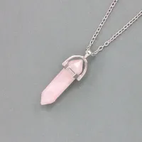 Маятник с цепочкой Розовый кварц BJK073-01