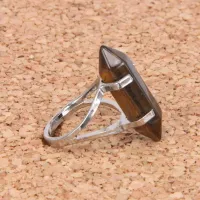 Кольцо с камнем Тигровый глаз KL043-07