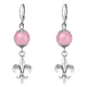 Серьги-амулеты Лилия (достоинство, власть, успех), розовый кварц SE-MKA28-04
