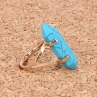 Кольцо с камнем Бирюза (синт.) KL043-08