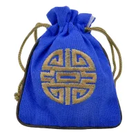 Мешочек со знаком Шоу 12х14,5см, хлопок, цвет синий