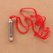 Амулет Цилиндр с мантрами внутри, 4см с красным шнурком AK027-2