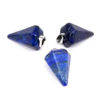 Маятник для биолокации 6-гранный конус, лазурит BLK018-25