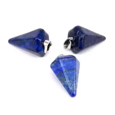 Маятник для биолокации 6-гранный конус, лазурит BLK018-25