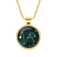 Кулон с цепочкой Знаки Зодиака - Козерог, цвет золот.