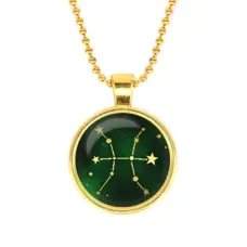 Кулон с цепочкой Знаки Зодиака - Рыбы, цвет золот.