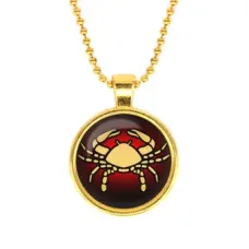 Кулон с цепочкой Знаки Зодиака - Рак, цвет золот.
