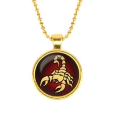 Кулон с цепочкой Знаки Зодиака - Скорпион, цвет золот. ALK520