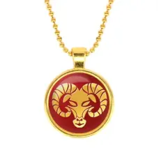 Кулон с цепочкой Знаки Зодиака - Овен, цвет золот.