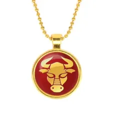 Кулон с цепочкой Знаки Зодиака - Телец, цвет золот.