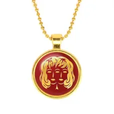 Кулон с цепочкой Знаки Зодиака - Близнецы, цвет золот.