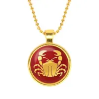 Кулон с цепочкой Знаки Зодиака - Рак, цвет золот.