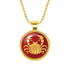 Кулон с цепочкой Знаки Зодиака - Рак, цвет золот.
