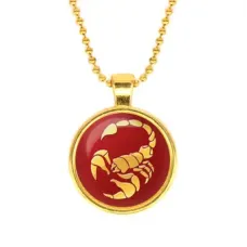Кулон с цепочкой Знаки Зодиака - Скорпион, цвет золот.