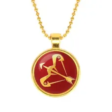 Кулон с цепочкой Знаки Зодиака - Стрелец, цвет золот.