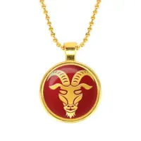 Кулон с цепочкой Знаки Зодиака - Козерог, цвет золот.