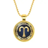 Кулон с цепочкой Знаки Зодиака - Овен, цвет золот.