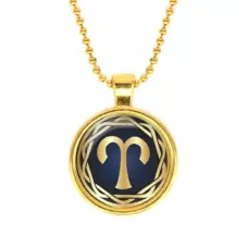 Кулон с цепочкой Знаки Зодиака - Овен, цвет золот.