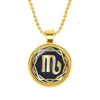 Кулон с цепочкой Знаки Зодиака - Скорпион, цвет золот.