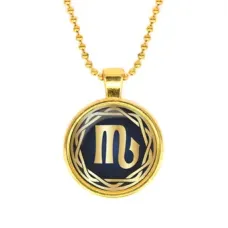 Кулон с цепочкой Знаки Зодиака - Скорпион, цвет золот.