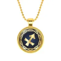 Кулон с цепочкой Знаки Зодиака - Стрелец, цвет золот.