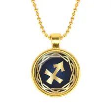 Кулон с цепочкой Знаки Зодиака - Стрелец, цвет золот.