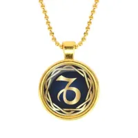 Кулон с цепочкой Знаки Зодиака - Козерог, цвет золот.