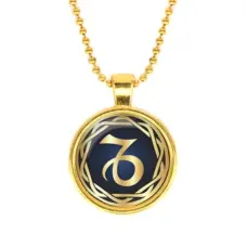 Кулон с цепочкой Знаки Зодиака - Козерог, цвет золот.