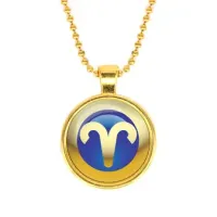 Кулон с цепочкой Знаки Зодиака - Овен, цвет золот.