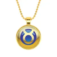 Кулон с цепочкой Знаки Зодиака - Телец, цвет золот.