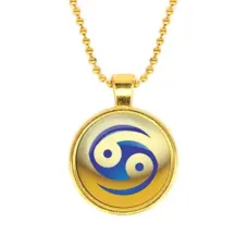 Кулон с цепочкой Знаки Зодиака - Рак, цвет золот.