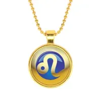 Кулон с цепочкой Знаки Зодиака - Лев, цвет золот.